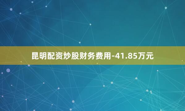 昆明配资炒股财务费用-41.85万元